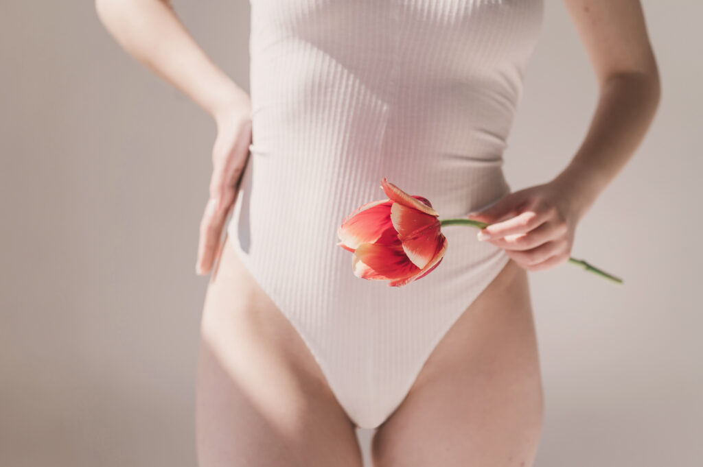 Confident woman post-treatment enjoying restored pelvic comfort and wellness