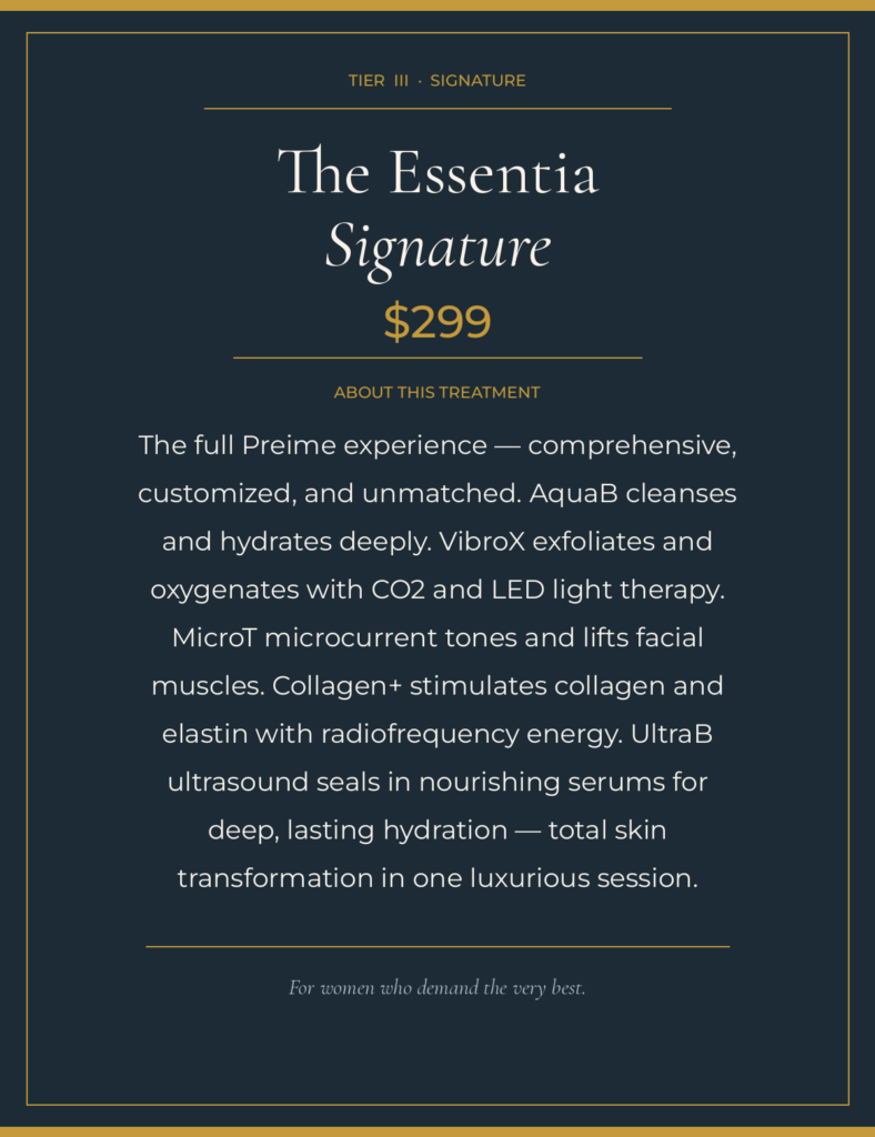 description of essentia signature facial